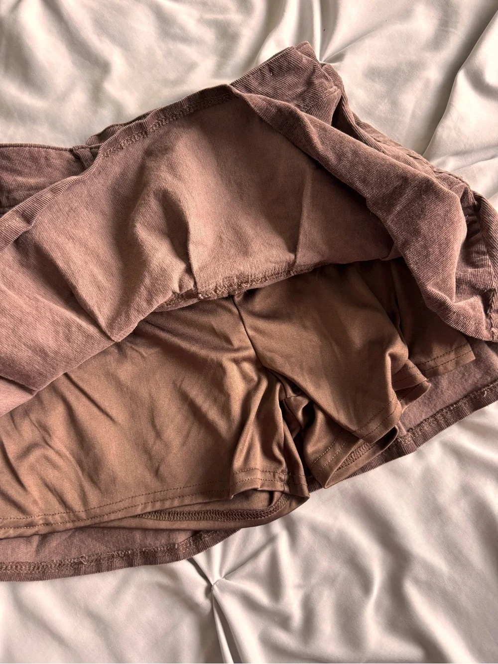 The Children’s Place Corduroy Brown Ruffle Mini Skort Size 14 Girls (Fits 10/12)
